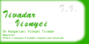 tivadar visnyei business card